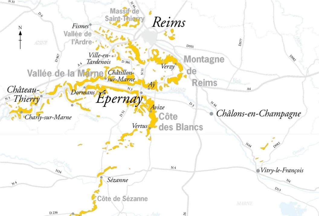 Situation géographique de la Champagne