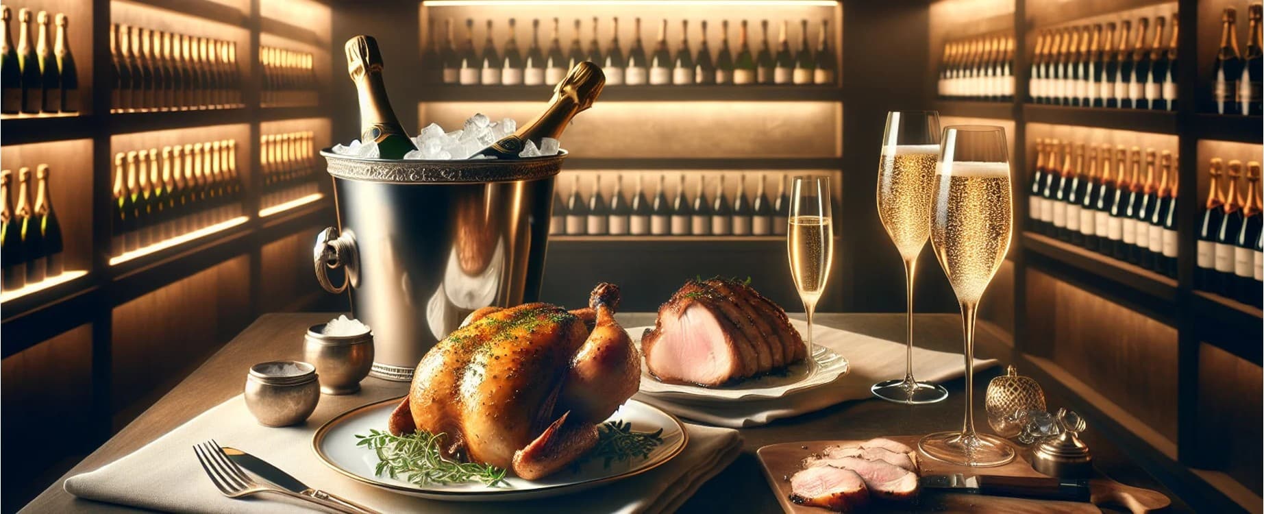 Champán y carne blanca: guía de los mejores maridajes