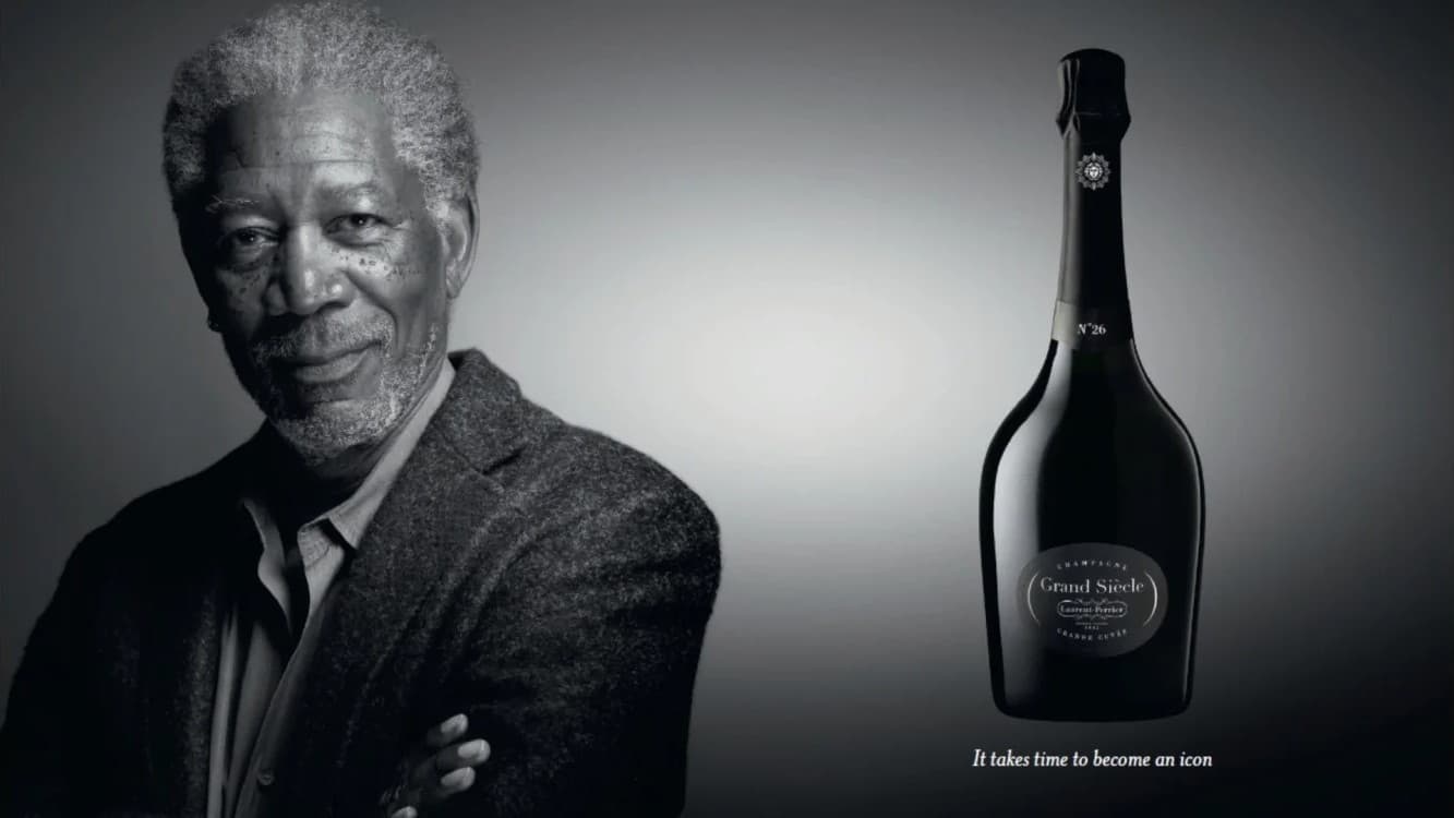 La casa Laurent-Perrier se siente honrada y encantada de haber firmado un acuerdo con el Sr. Morgan Freeman para la campaña publicitaria de Grand Siècle, su cuvée más lujosa.