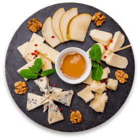 Champagne cheese plate