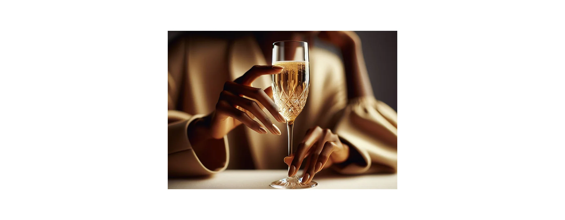 How to hold a glass of champagne with elegance