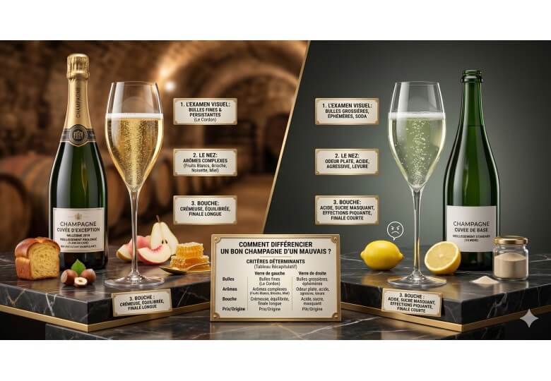 Comment différencier un bon Champagne d'un mauvais ?