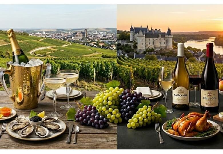 Champagne vs vins de Loire : deux styles pour sublimer l’art de la table