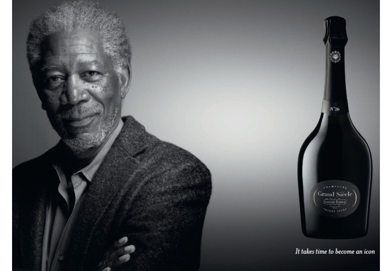 The House Laurent-Perrier is honored and delighted to have signed Mr. Morgan Freeman to advertise Grand Siecle, its most luxurious cuvée.